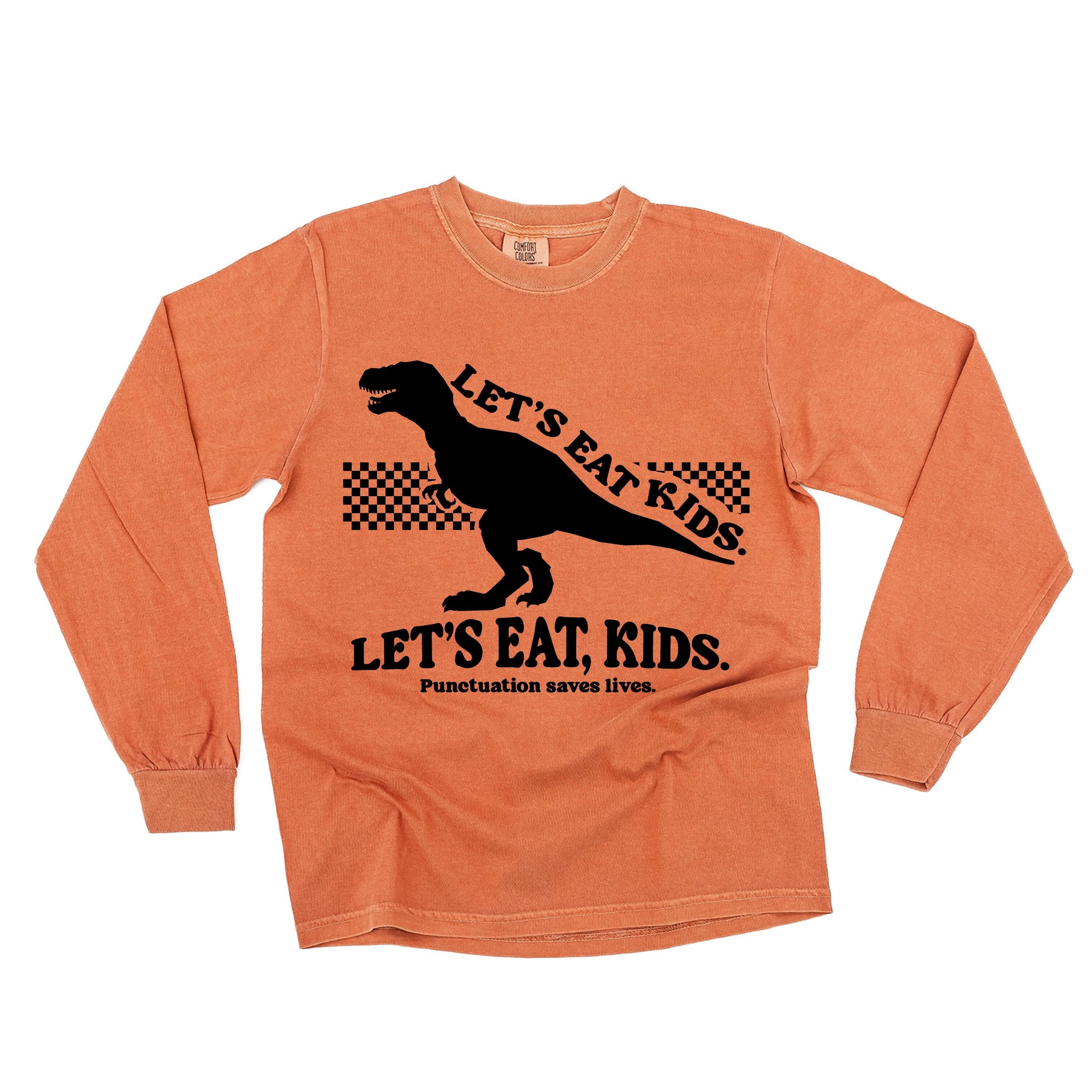 Let's Eat, Kids. - LONG SLEEVE Comfort Colors Tee Little Mama Shirt Shop