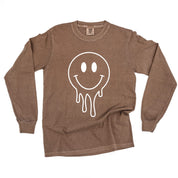 Melty Smiley (Full) - LONG SLEEVE Comfort Colors Tee Little Mama Shirt Shop