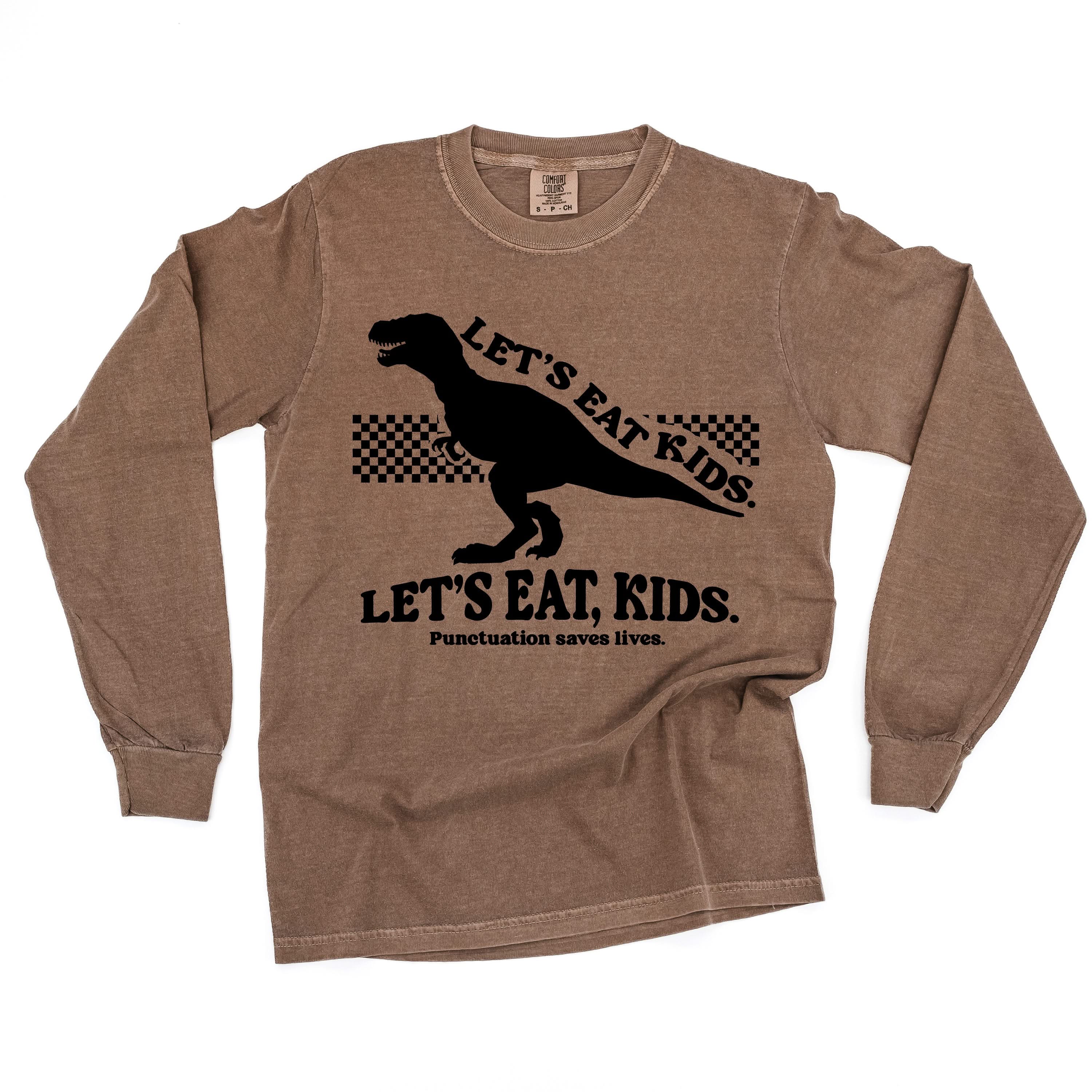 Let's Eat, Kids. - LONG SLEEVE Comfort Colors Tee Little Mama Shirt Shop