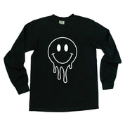 Melty Smiley (Full) - LONG SLEEVE Comfort Colors Tee Little Mama Shirt Shop