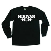 Minivan Mom - Smiley Face (f & b) - LONG SLEEVE Comfort Colors Tee Little Mama Shirt Shop