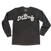 DAISY - MAMA - w/ Full Daisy on Back - LONG SLEEVE COMFORT COLORS TEE Little Mama Shirt Shop