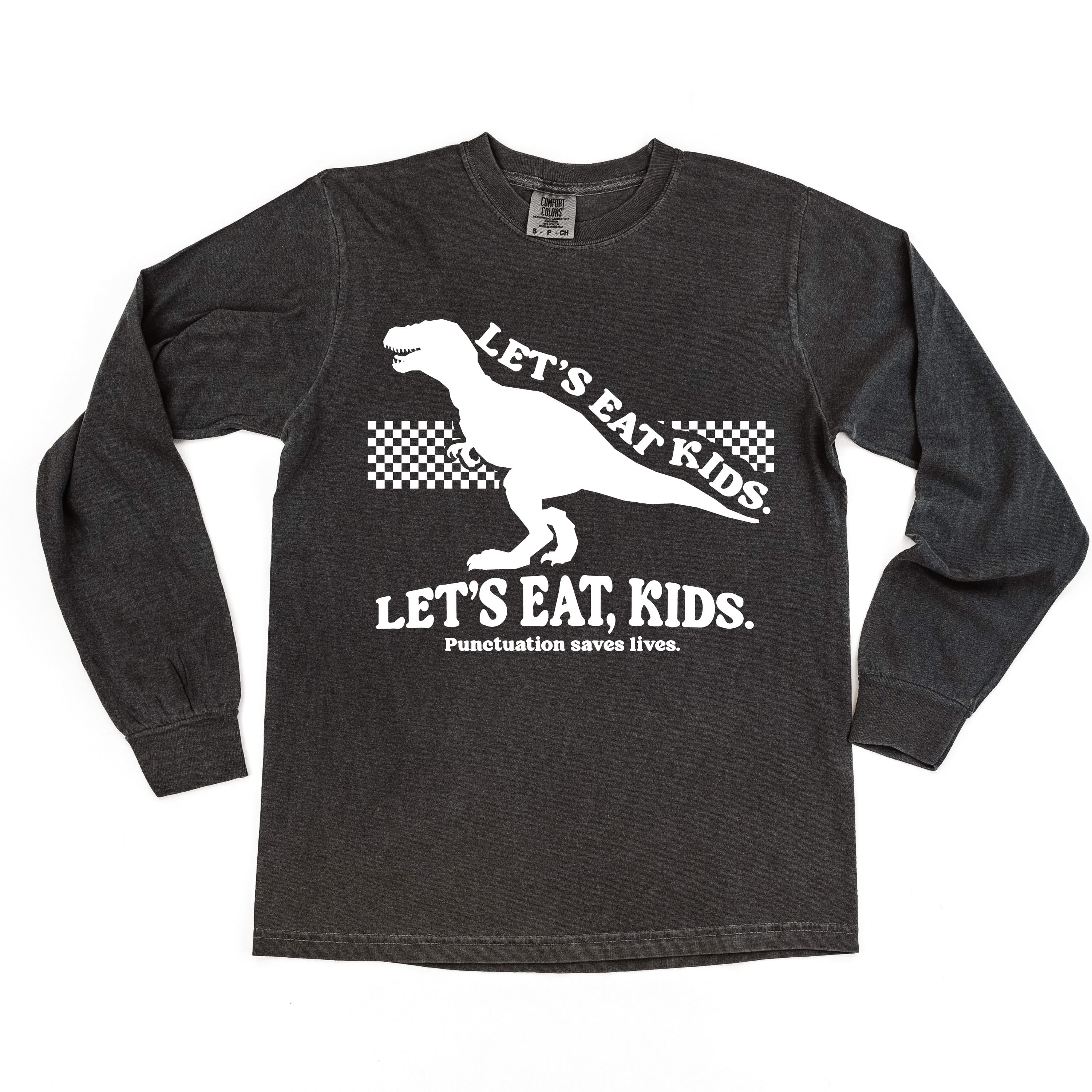Let's Eat, Kids. - LONG SLEEVE Comfort Colors Tee Little Mama Shirt Shop