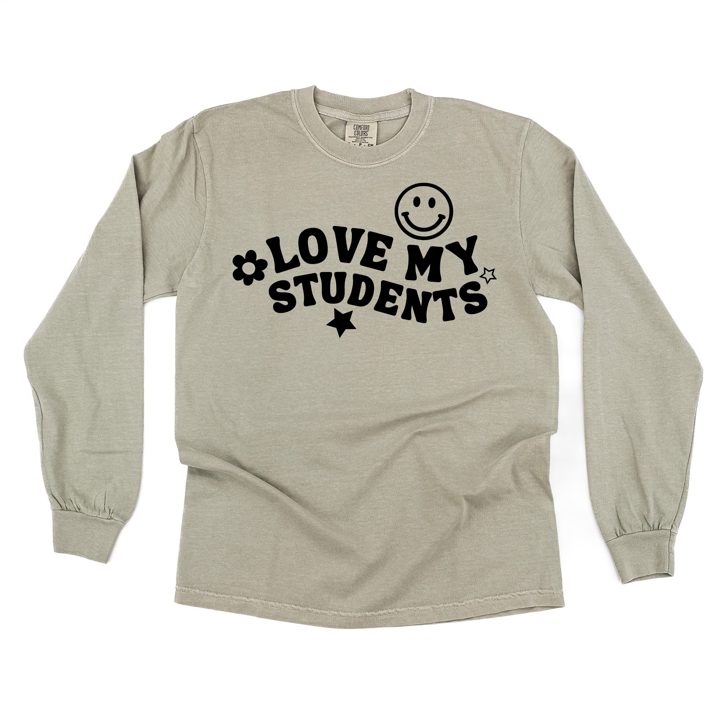 Love My Students - LONG SLEEVE Comfort Colors Tee Little Mama Shirt Shop