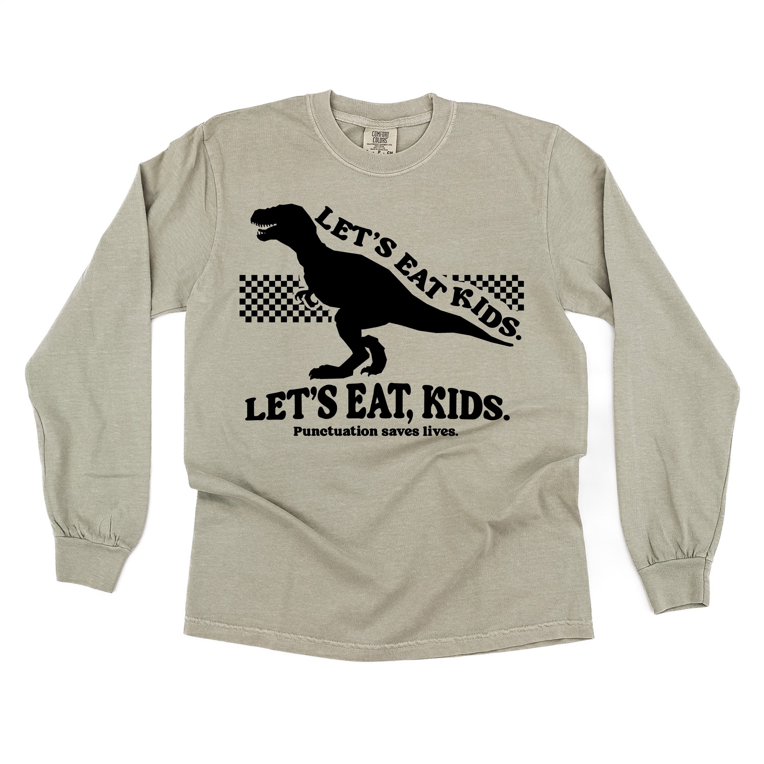 Let's Eat, Kids. - LONG SLEEVE Comfort Colors Tee Little Mama Shirt Shop