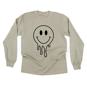 Melty Smiley (Full) - LONG SLEEVE Comfort Colors Tee Little Mama Shirt Shop
