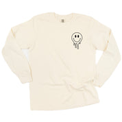 Living My Best Home School Life - Melty Smiley (pf & b)- LONG SLEEVE Comfort Colors Tee Little Mama Shirt Shop