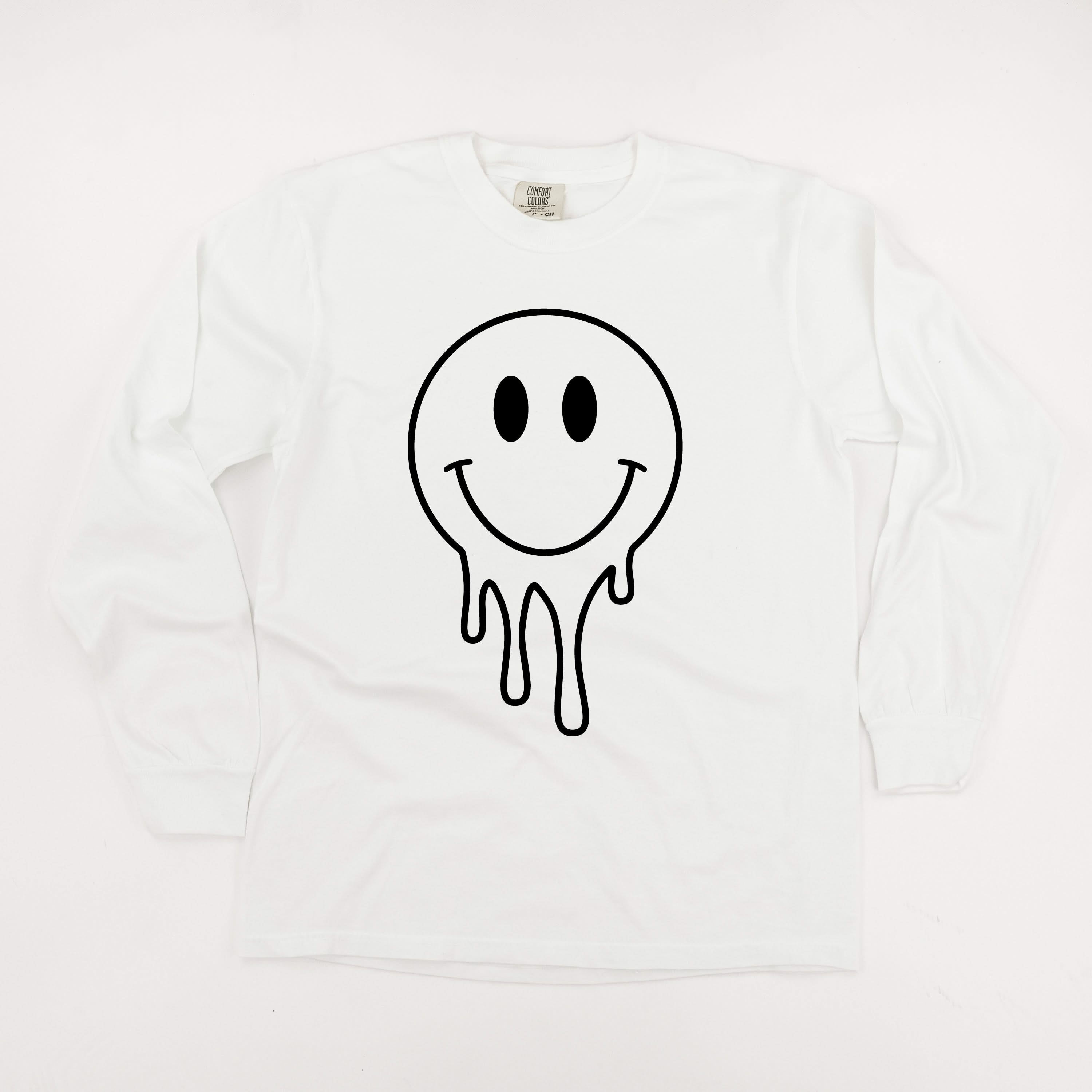 One of Those Home School Days - Melty Smiley (f & b) - LONG SLEEVE Comfort Colors Tee Little Mama Shirt Shop