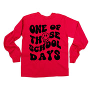 One of Those School Days - Melty Smiley (f & b) - LONG SLEEVE Comfort Colors Tee Little Mama Shirt Shop
