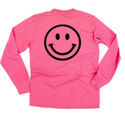Minivan Mom - Smiley Face (f & b) - LONG SLEEVE Comfort Colors Tee Little Mama Shirt Shop