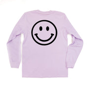 Minivan Mom - Smiley Face (f & b) - LONG SLEEVE Comfort Colors Tee Little Mama Shirt Shop