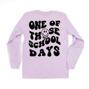 One of Those School Days - Melty Smiley (f & b) - LONG SLEEVE Comfort Colors Tee Little Mama Shirt Shop