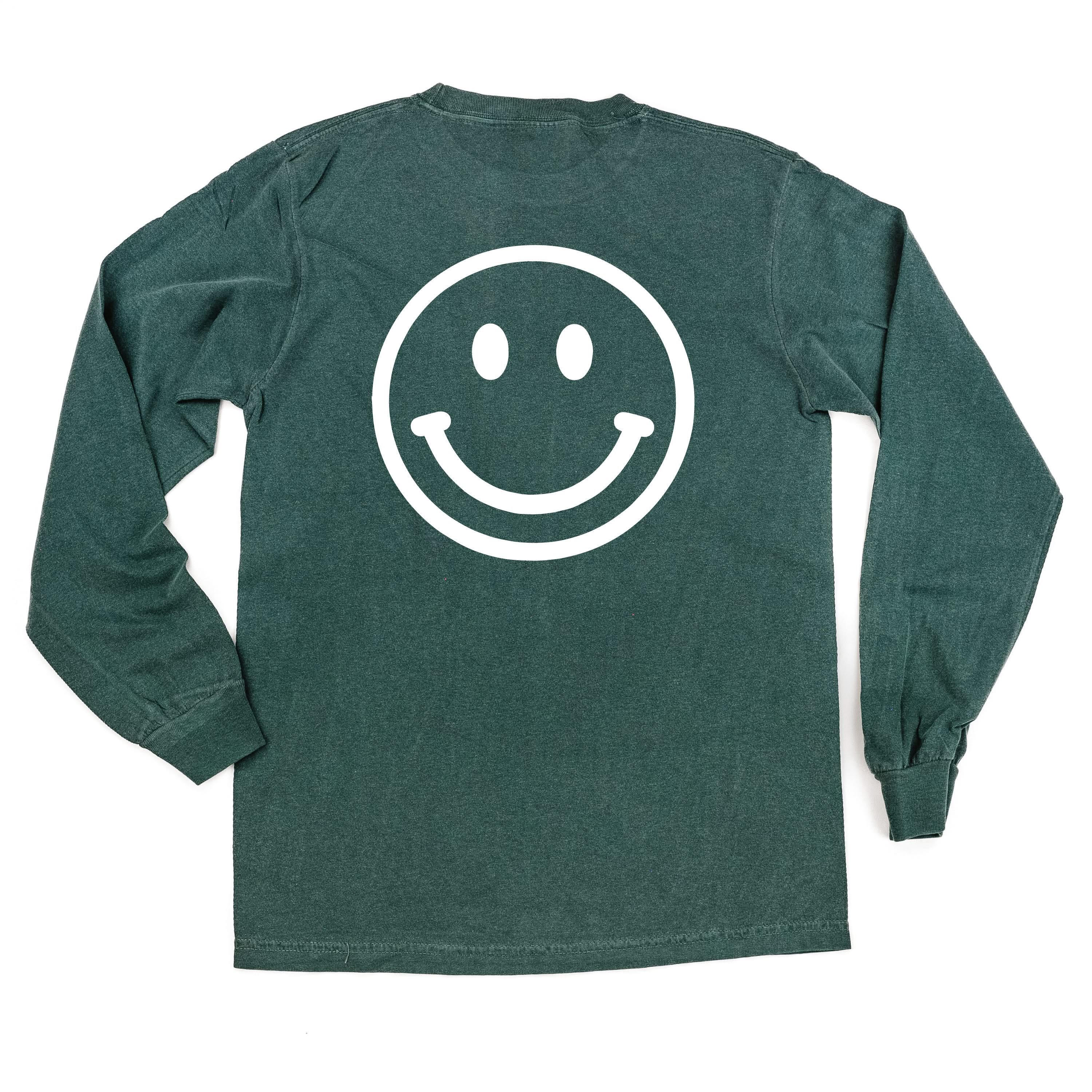 Minivan Mom - Smiley Face (f & b) - LONG SLEEVE Comfort Colors Tee Little Mama Shirt Shop