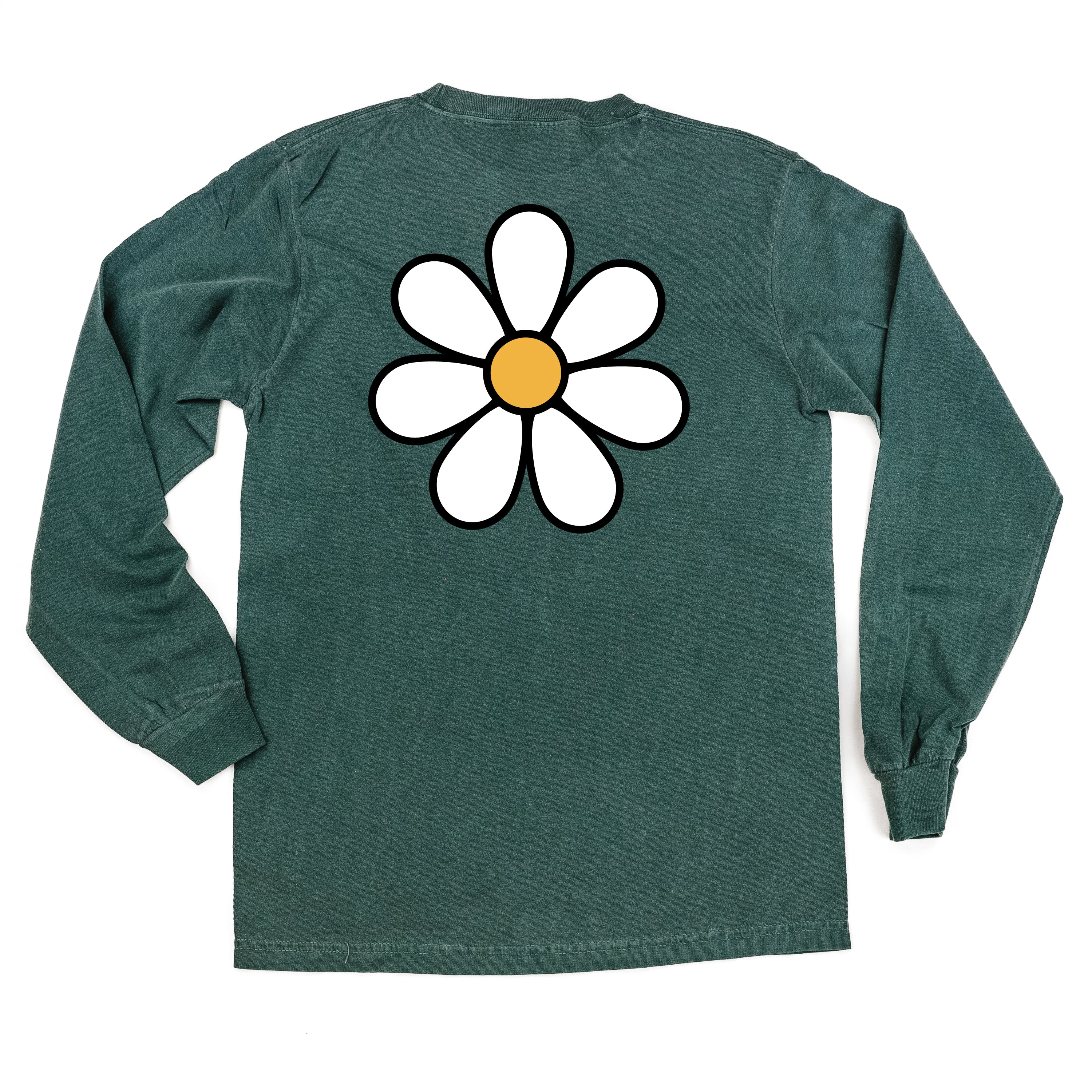 Full Daisy on Back - LONG SLEEVE COMFORT COLORS TEE Little Mama Shirt Shop