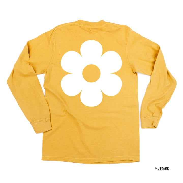 I'm Not a Regular Teacher I'm a Cool Teacher - Flower (f & b) - LONG SLEEVE Comfort Colors Tee Little Mama Shirt Shop