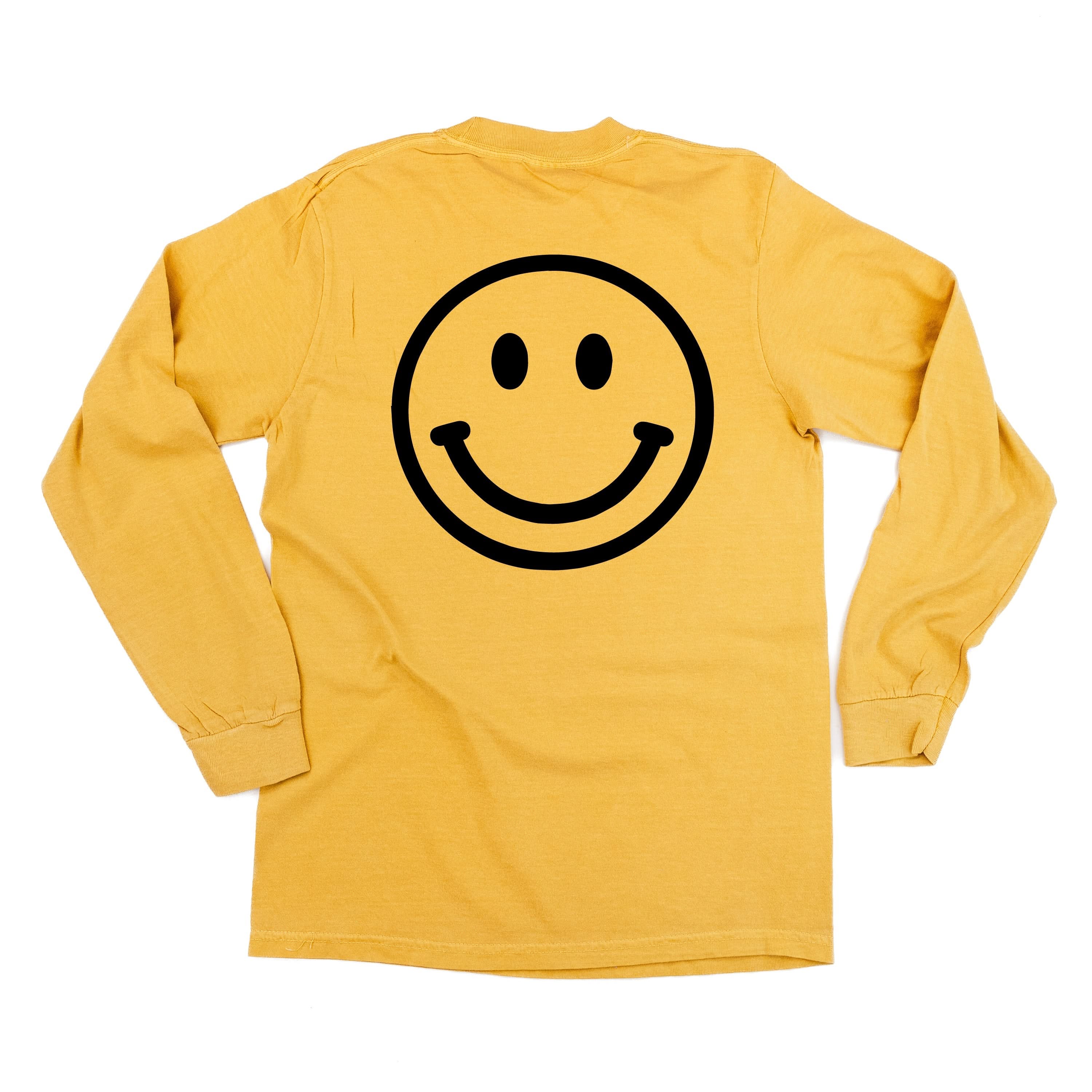 Minivan Mom - Smiley Face (f & b) - LONG SLEEVE Comfort Colors Tee Little Mama Shirt Shop