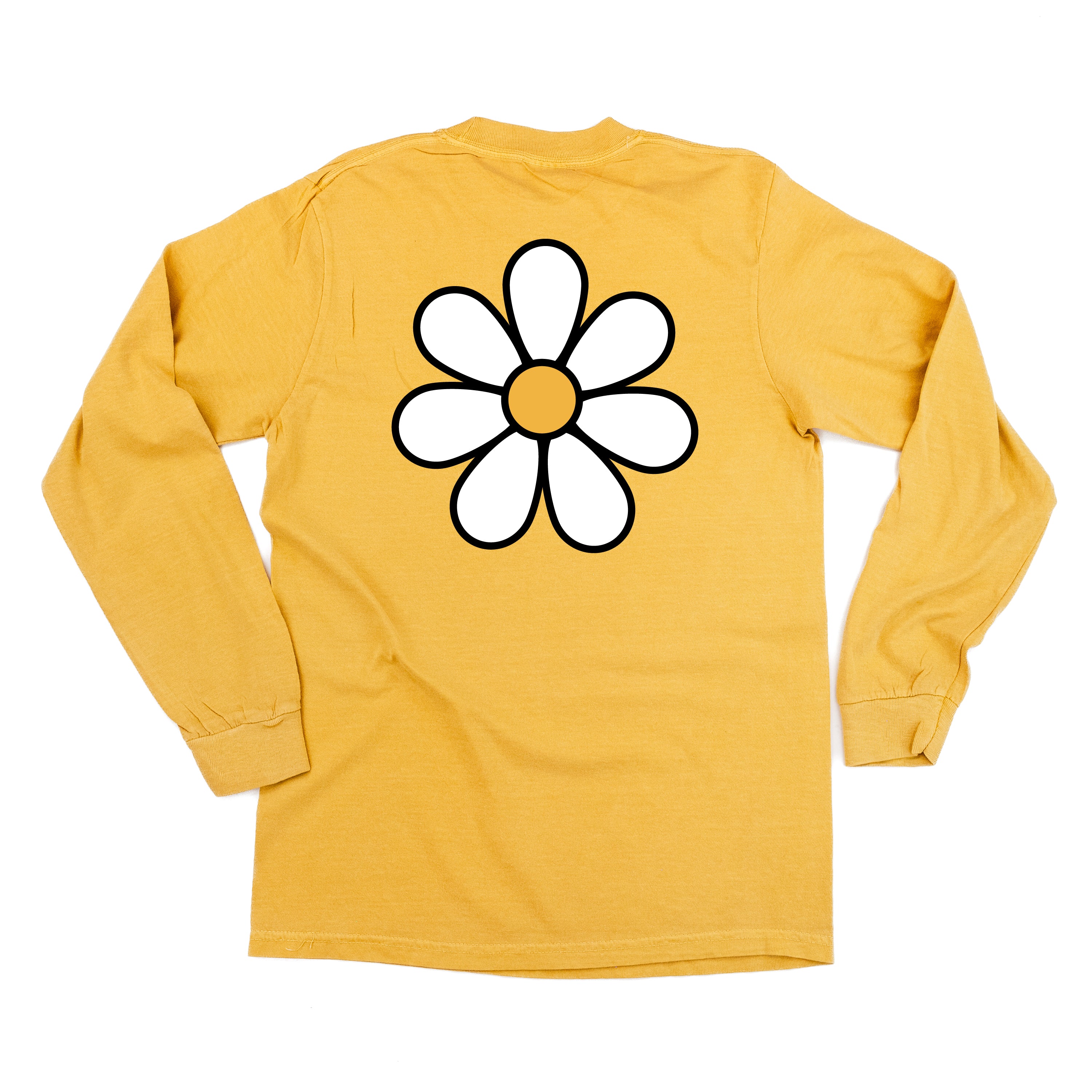 DAISY - MAMA - w/ Full Daisy on Back - LONG SLEEVE COMFORT COLORS TEE Little Mama Shirt Shop
