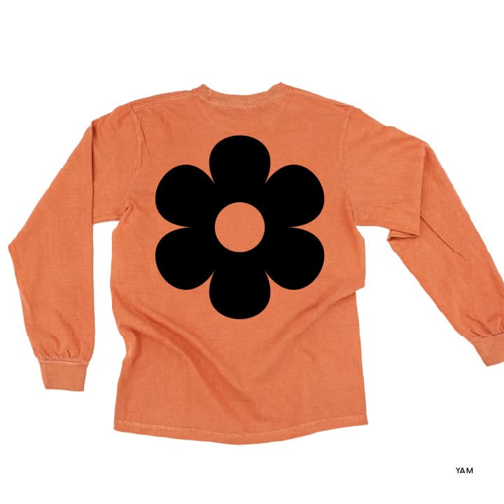 I'm Not a Regular Teacher I'm a Cool Teacher - Flower (f & b) - LONG SLEEVE Comfort Colors Tee Little Mama Shirt Shop