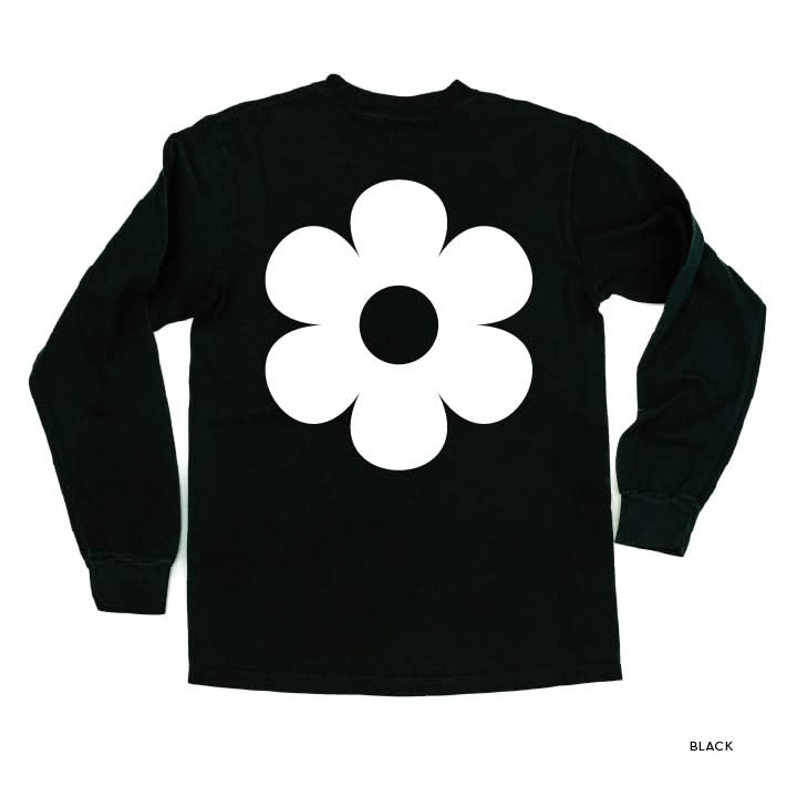 I'm Not a Regular Teacher I'm a Cool Teacher - Flower (f & b) - LONG SLEEVE Comfort Colors Tee Little Mama Shirt Shop