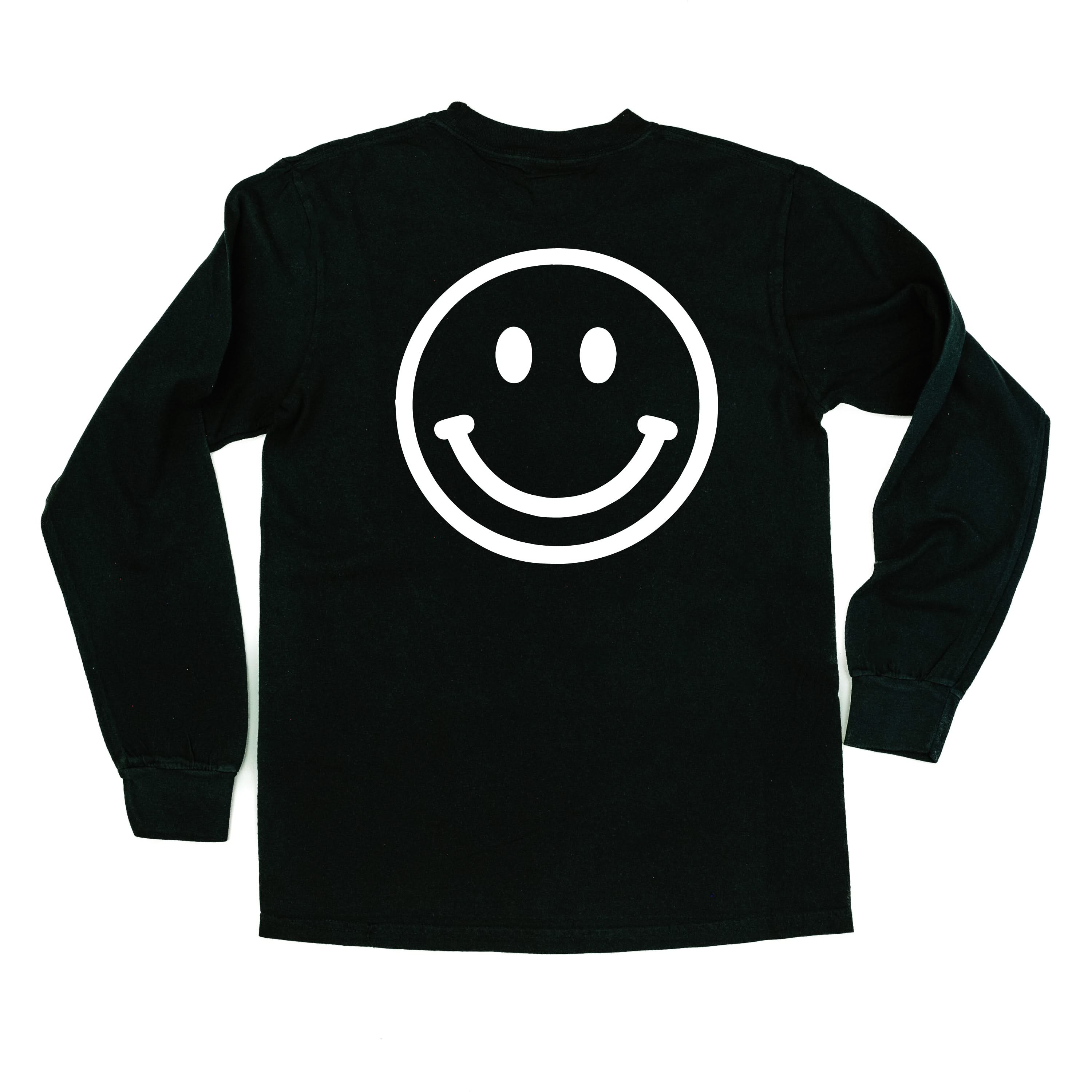 Minivan Mom - Smiley Face (f & b) - LONG SLEEVE Comfort Colors Tee Little Mama Shirt Shop