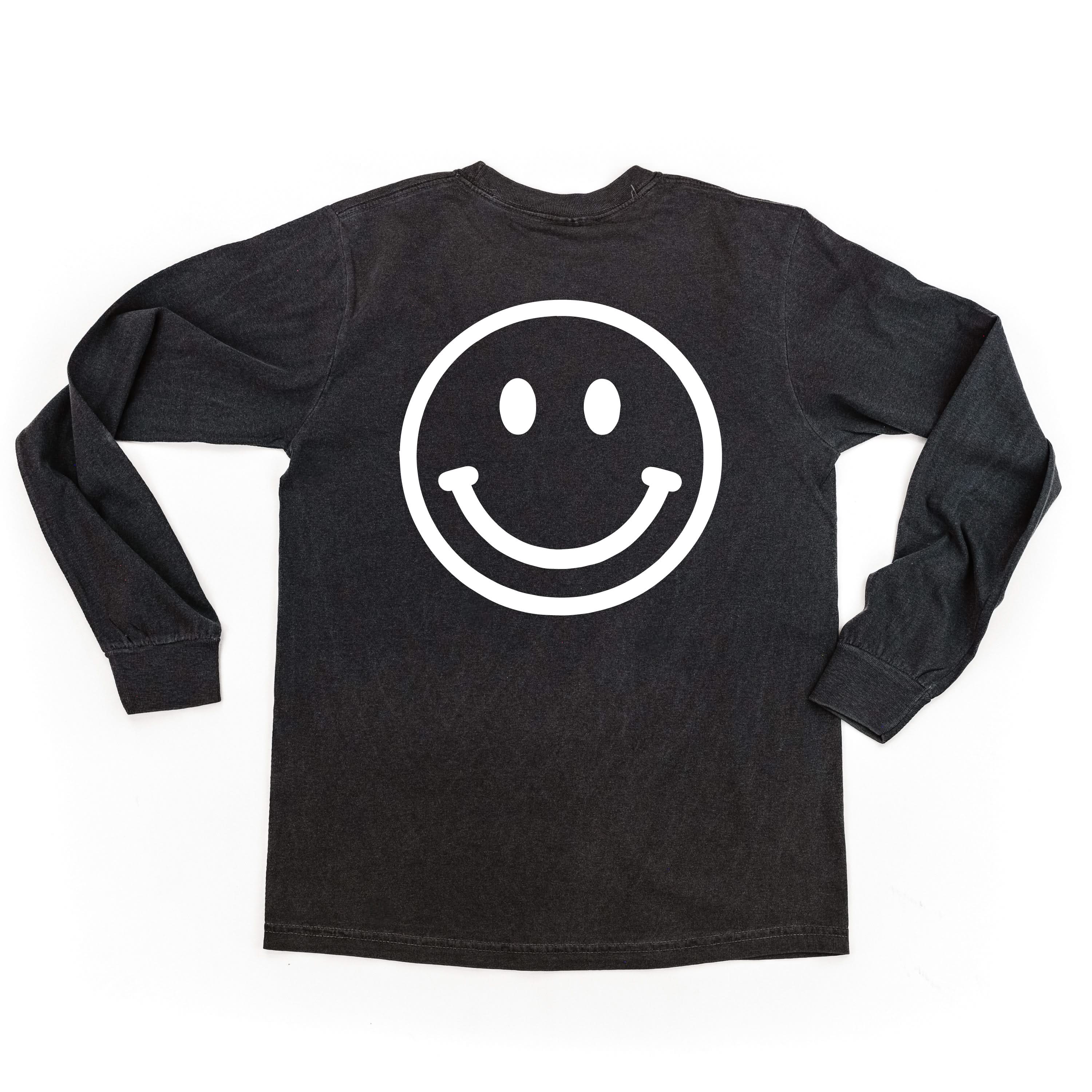Minivan Mom - Smiley Face (f & b) - LONG SLEEVE Comfort Colors Tee Little Mama Shirt Shop