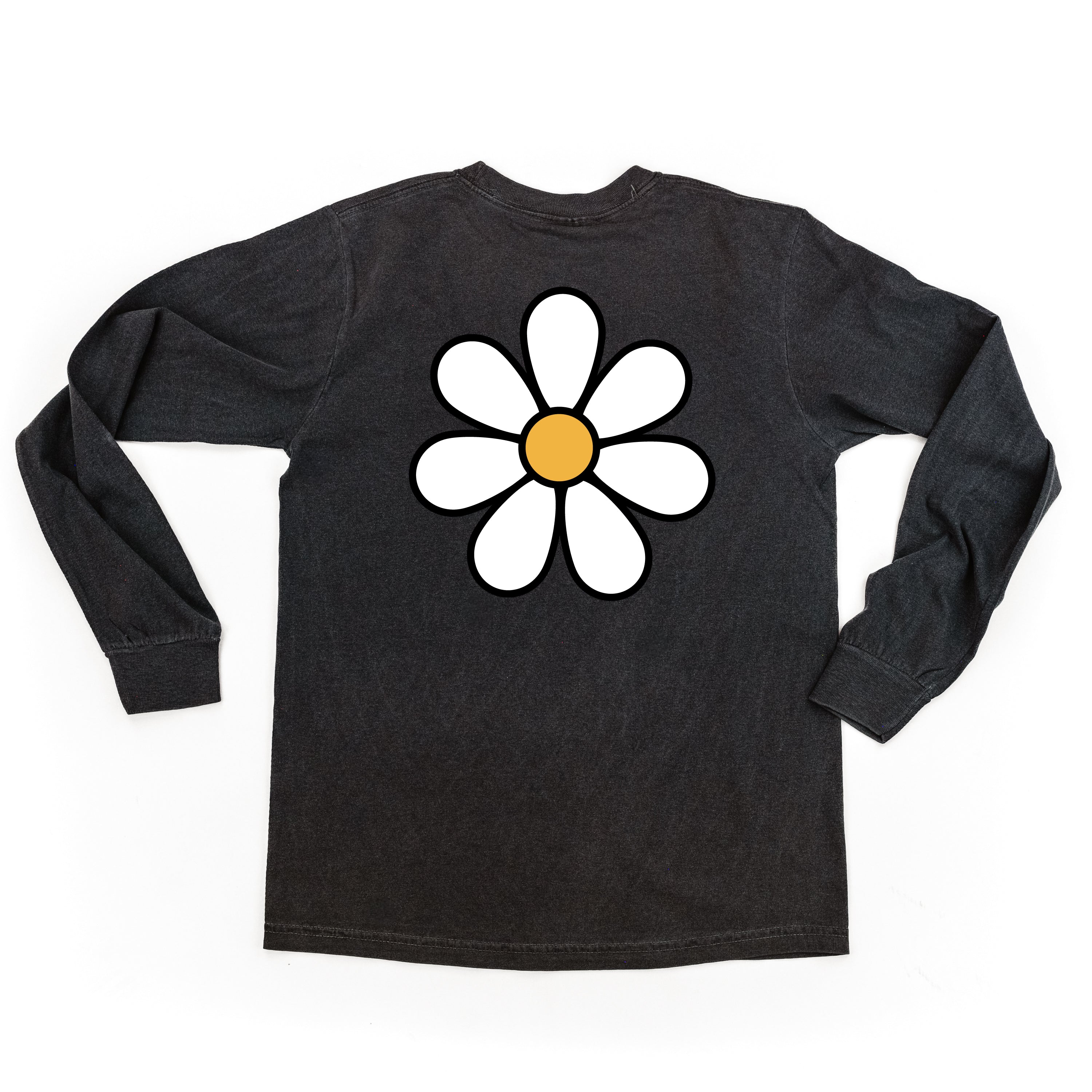 DAISY - MAMA - w/ Full Daisy on Back - LONG SLEEVE COMFORT COLORS TEE Little Mama Shirt Shop