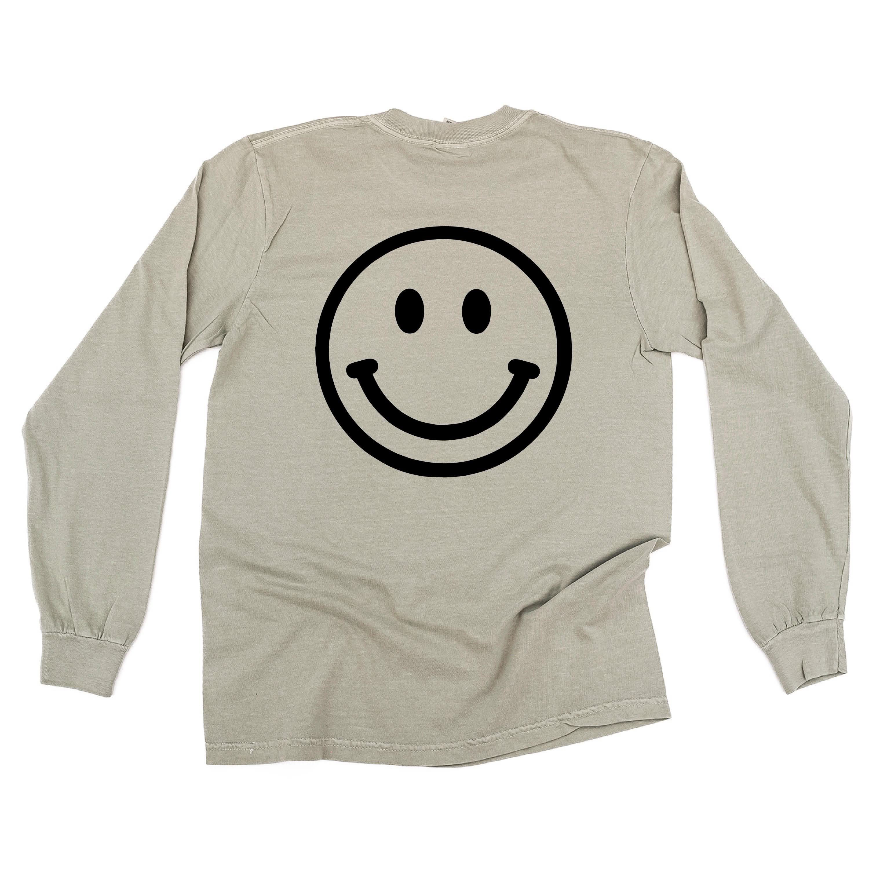 Minivan Mom - Smiley Face (f & b) - LONG SLEEVE Comfort Colors Tee Little Mama Shirt Shop