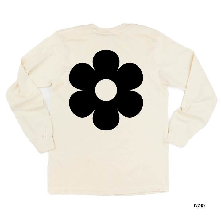 I'm Not a Regular Teacher I'm a Cool Teacher - Flower (f & b) - LONG SLEEVE Comfort Colors Tee Little Mama Shirt Shop