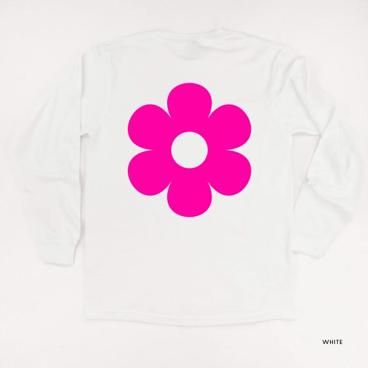 I'm Not a Regular Teacher I'm a Cool Teacher - Flower (f & b) - LONG SLEEVE Comfort Colors Tee Little Mama Shirt Shop