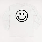Minivan Mom - Smiley Face (f & b) - LONG SLEEVE Comfort Colors Tee Little Mama Shirt Shop