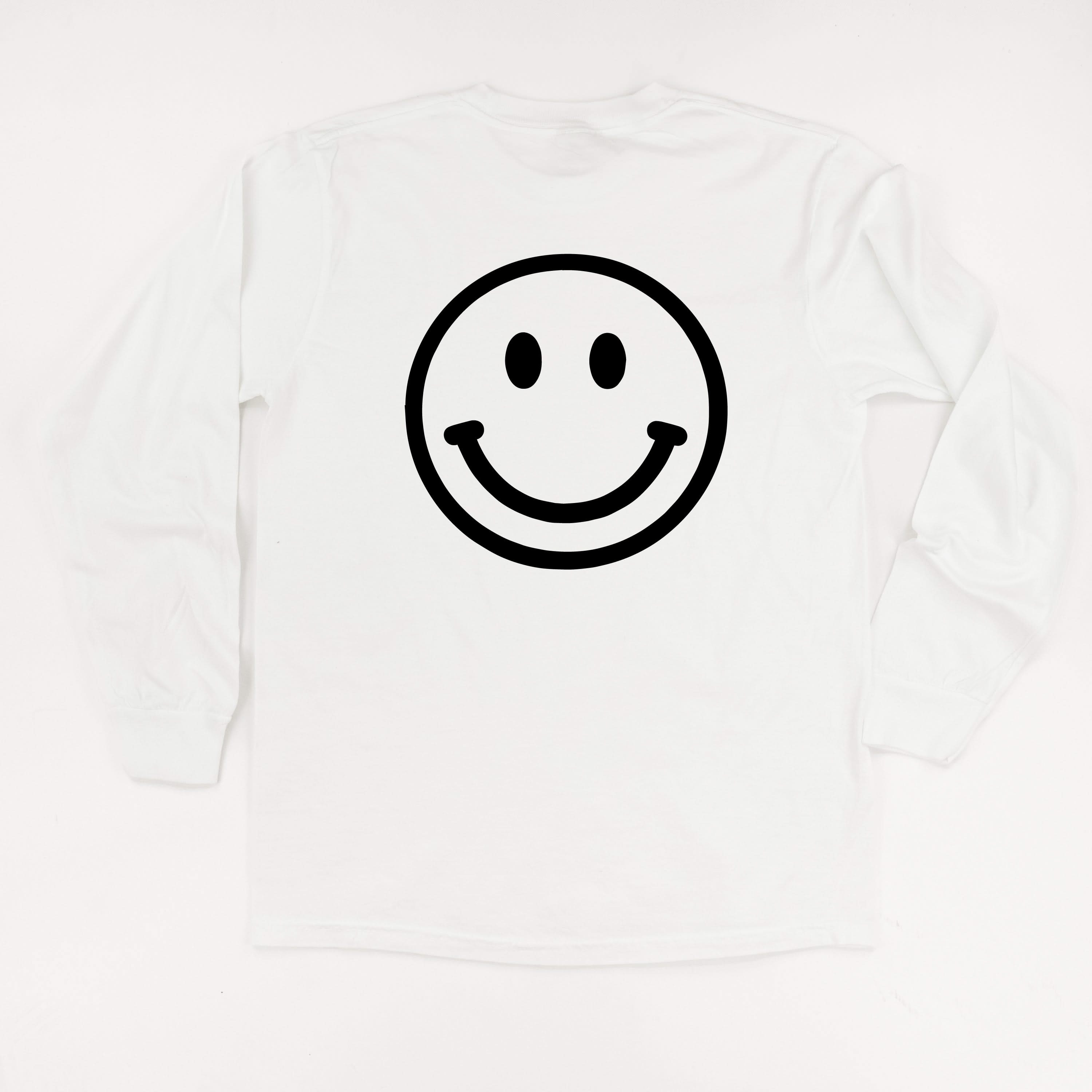 Minivan Mom - Smiley Face (f & b) - LONG SLEEVE Comfort Colors Tee Little Mama Shirt Shop
