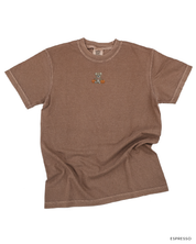 Embroidered Comfort Colors Tee - Fall Teddy Bear (center) Little Mama Shirt Shop