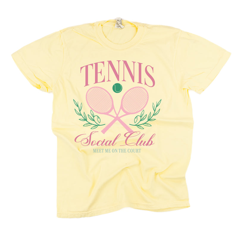 Tennis Social Club (Girl's Girl Version) - SHORT SLEEVE COMFORT COLORS TEE