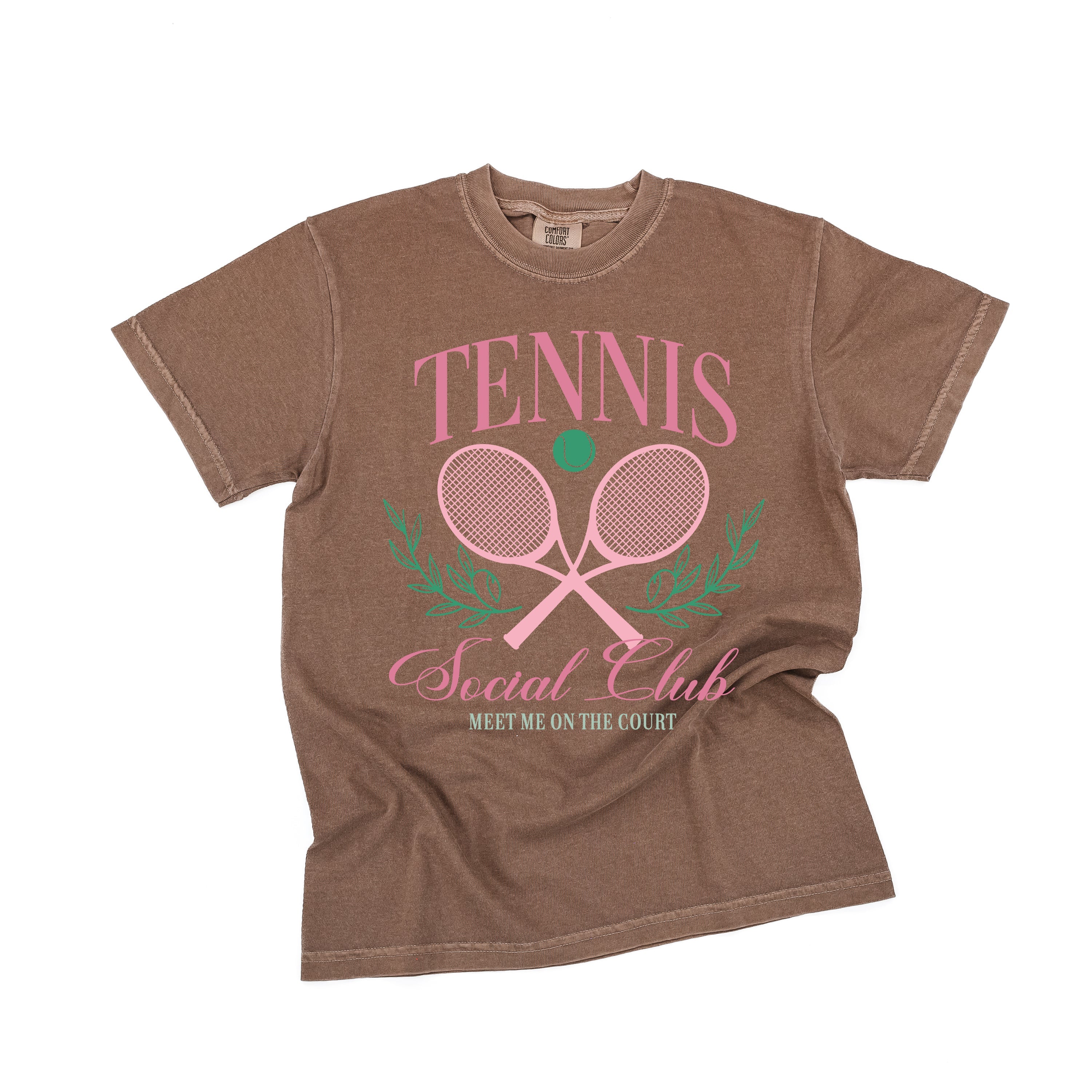 Tennis Social Club (Girl's Girl Version) - Comfort Colors Tee Little Mama Shirt Shop