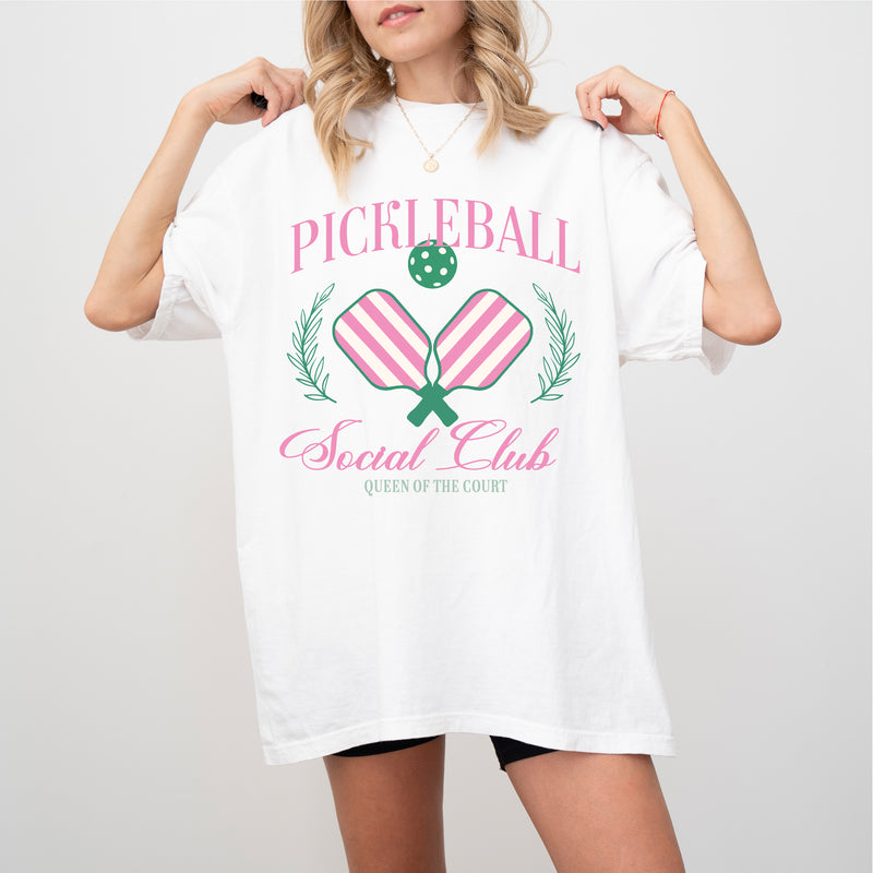 Pickleball Social Club (Girl's Girl Version) - SHORT SLEEVE COMFORT COLORS TEE