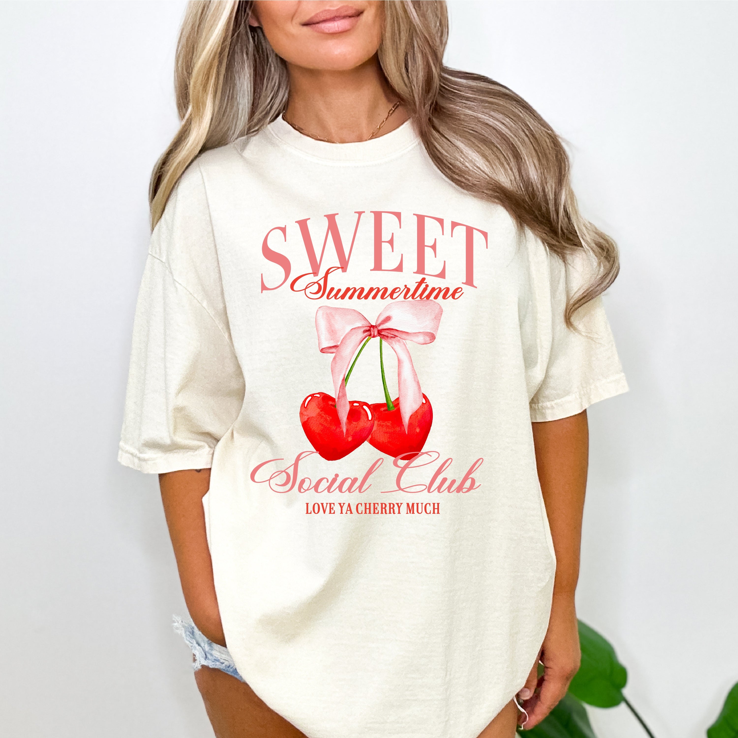 Sweet Sumertime Social Club (Girl's Girl Version) - Comfort Colors Tee Little Mama Shirt Shop