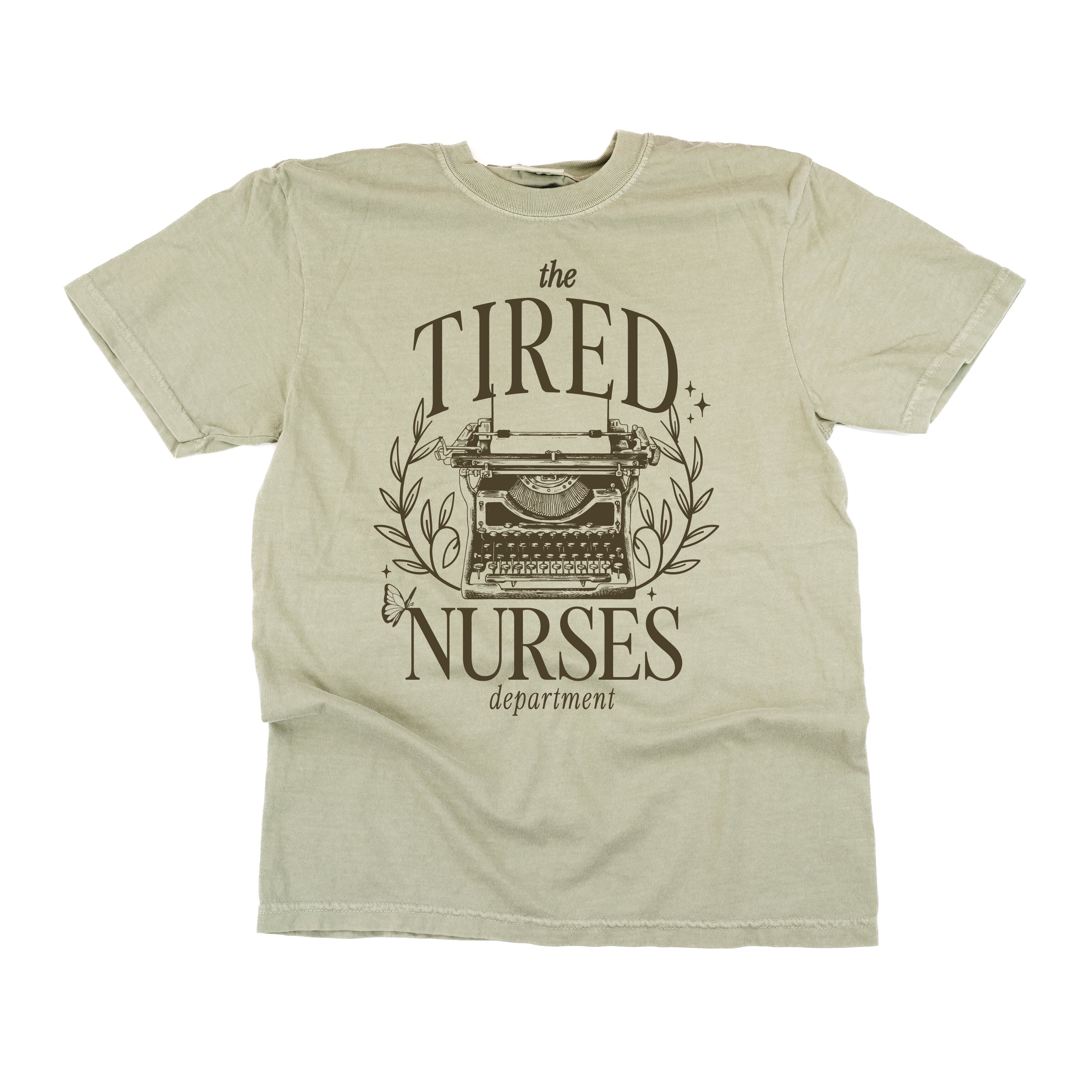 Nurse - The Tired Nurses Department - Comfort Colors Tee Little Mama Shirt Shop LLC