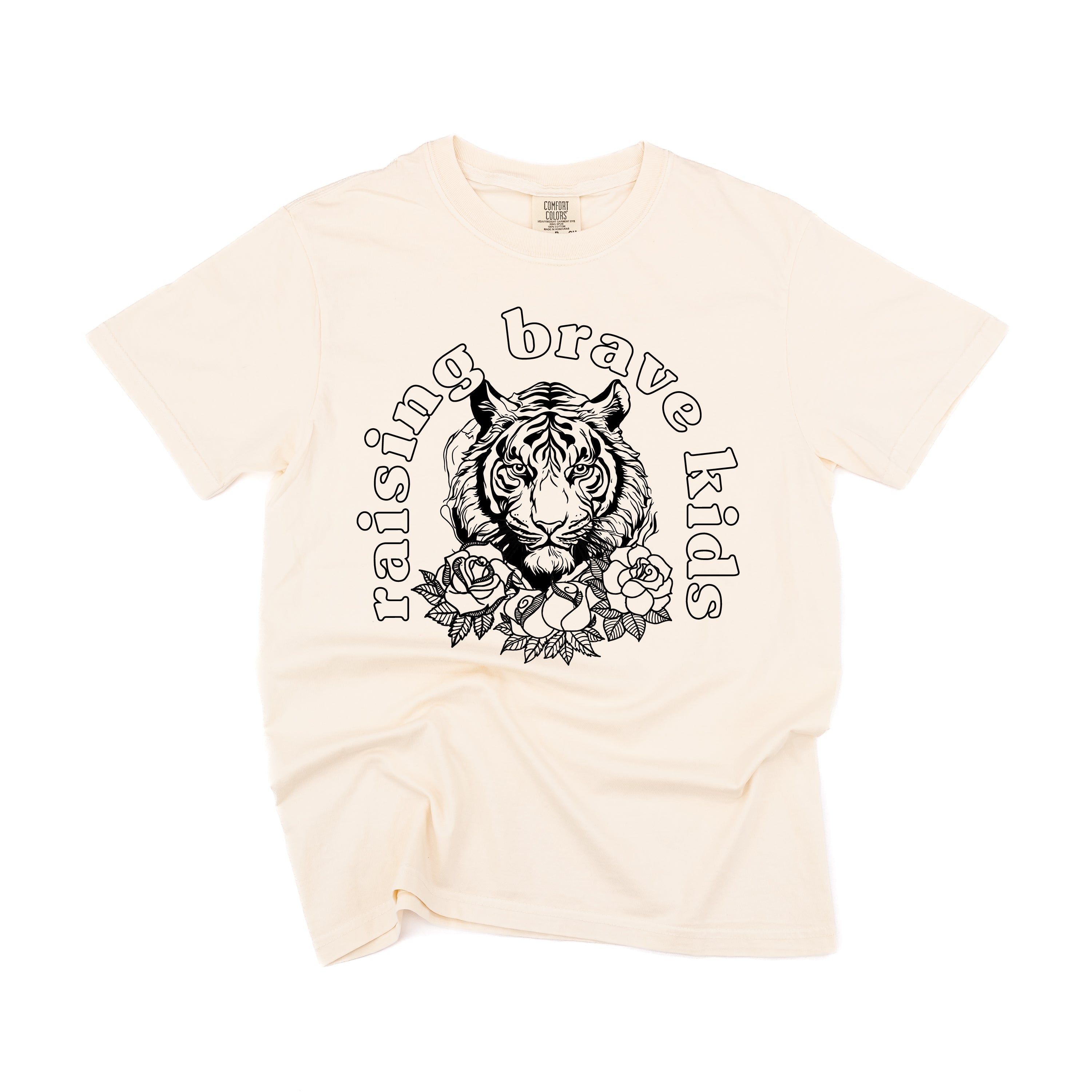 Raising Brave Kids (Plural) - Comfort Colors Tee Little Mama Shirt Shop