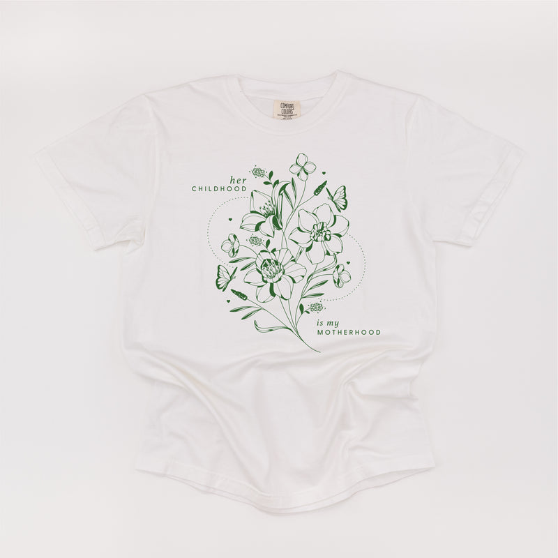 Her Childhood is My Motherhood (Singular) - SHORT SLEEVE COMFORT COLORS TEE