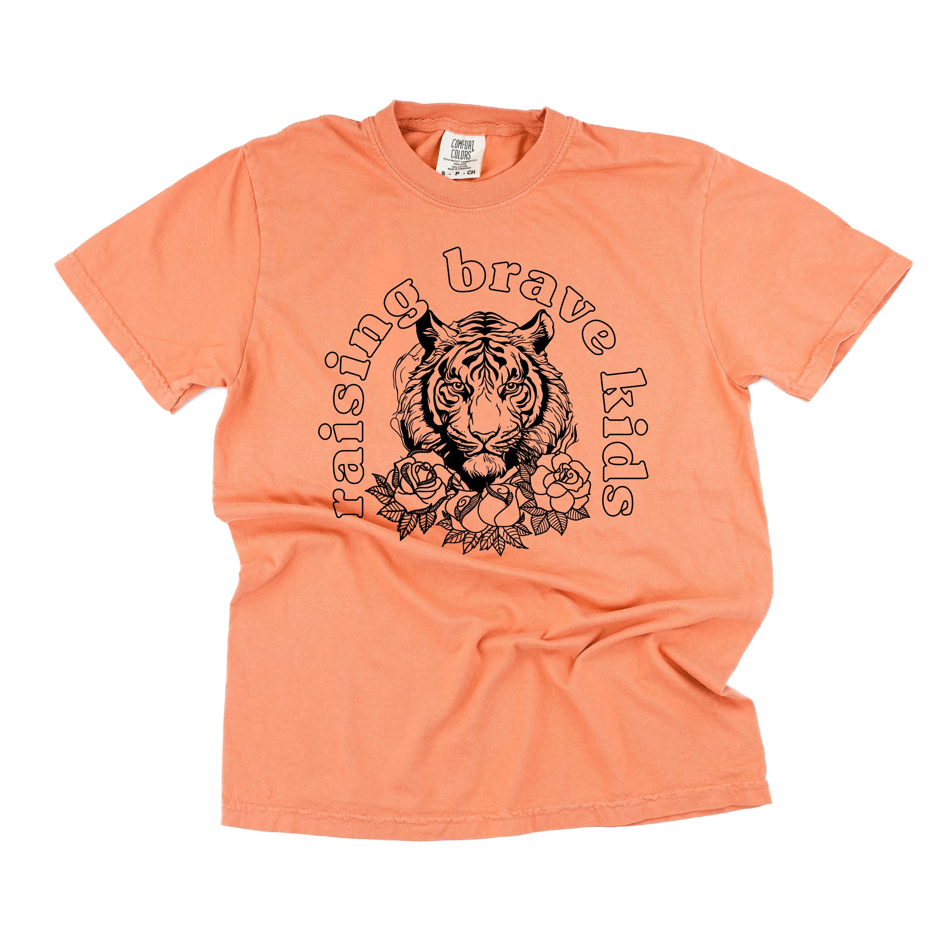 Raising Brave Kids (Plural) - Comfort Colors Tee Little Mama Shirt Shop