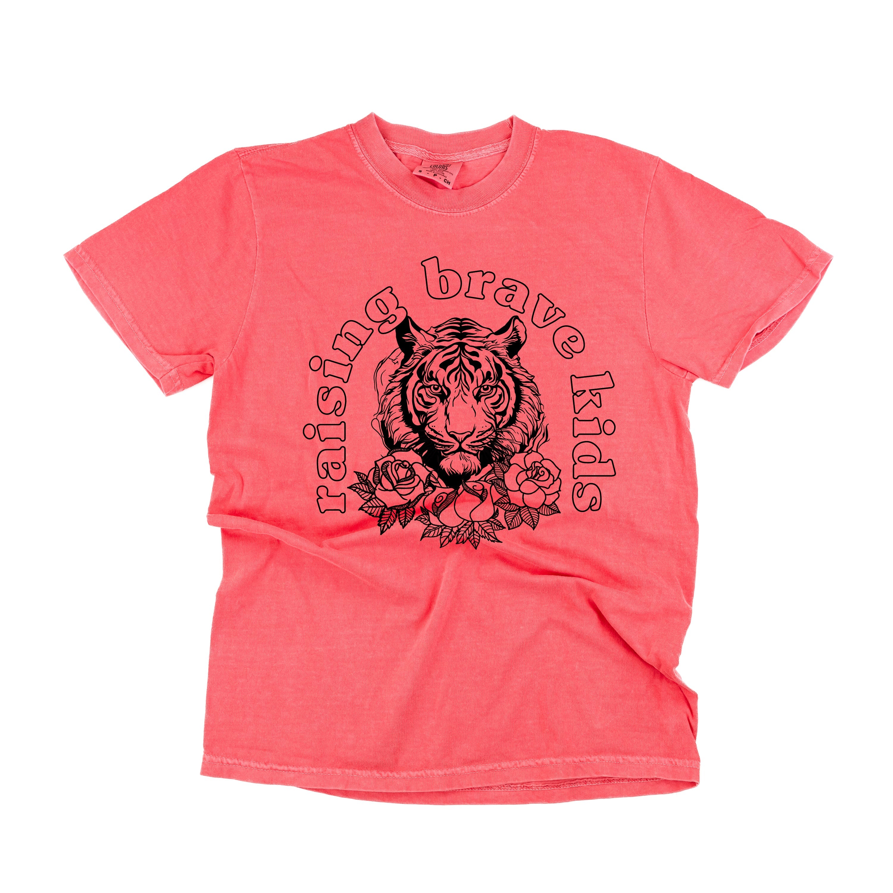 Raising Brave Kids (Plural) - Comfort Colors Tee Little Mama Shirt Shop