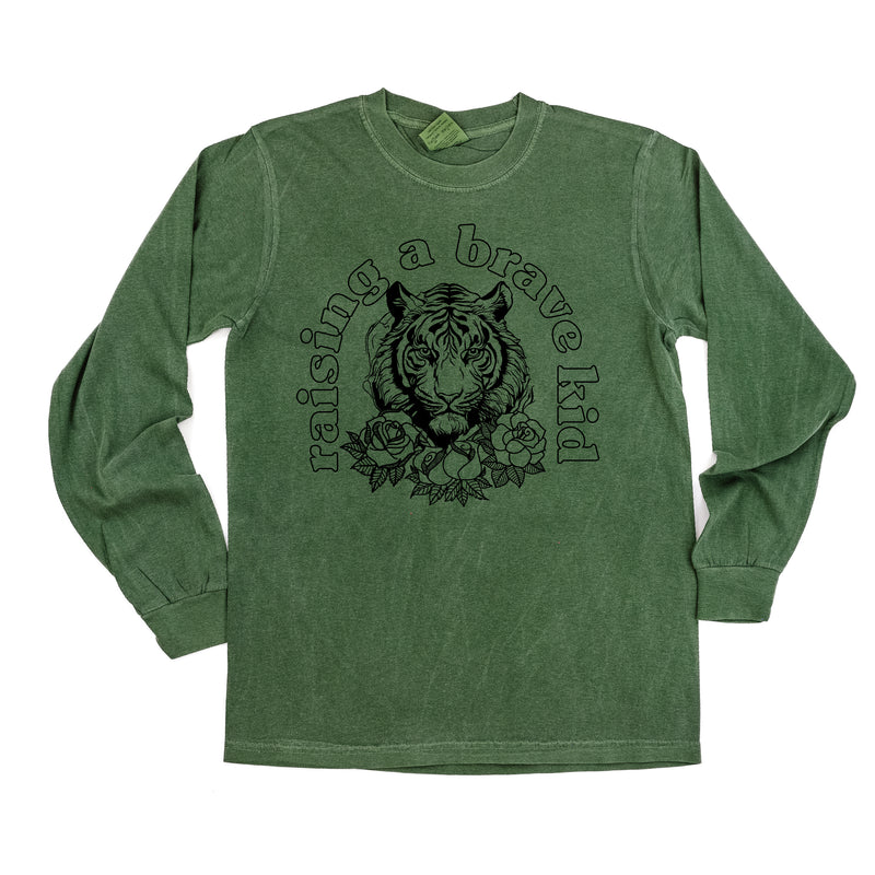 Raising A Brave Kid (Singular) - LONG SLEEVE COMFORT COLORS TEE