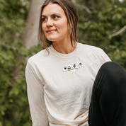 Embroidered Long Sleeve Comfort Colors Tee - Reading Ghosts Little Mama Shirt Shop