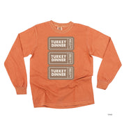 Turkey Dinner Tickets - LONG SLEEVE Comfort Colors Tee Little Mama Shirt Shop