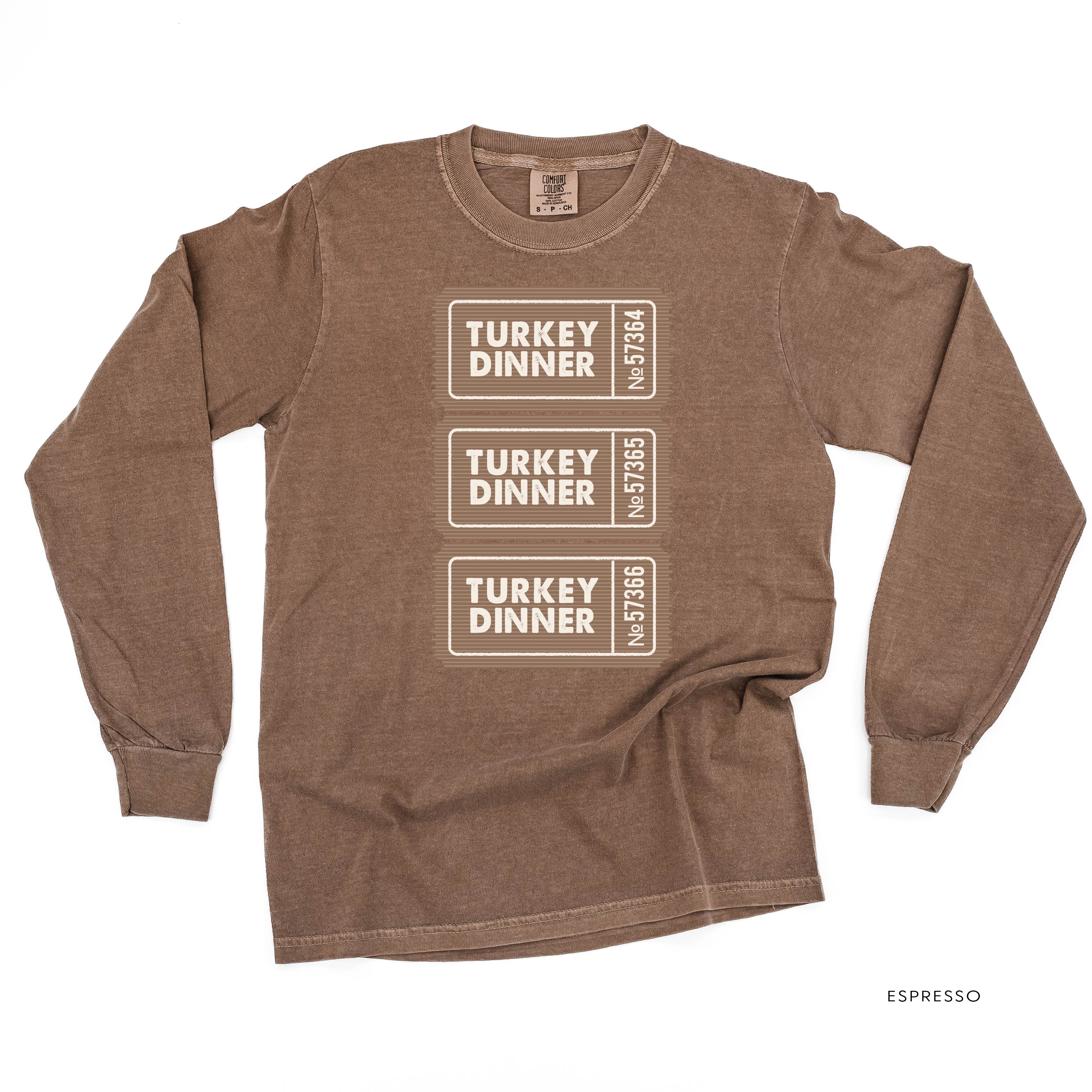 Turkey Dinner Tickets - LONG SLEEVE Comfort Colors Tee Little Mama Shirt Shop