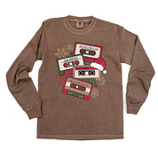 Christmas Cassette Tapes - LONG SLEEVE Comfort Colors Tee Little Mama Shirt Shop