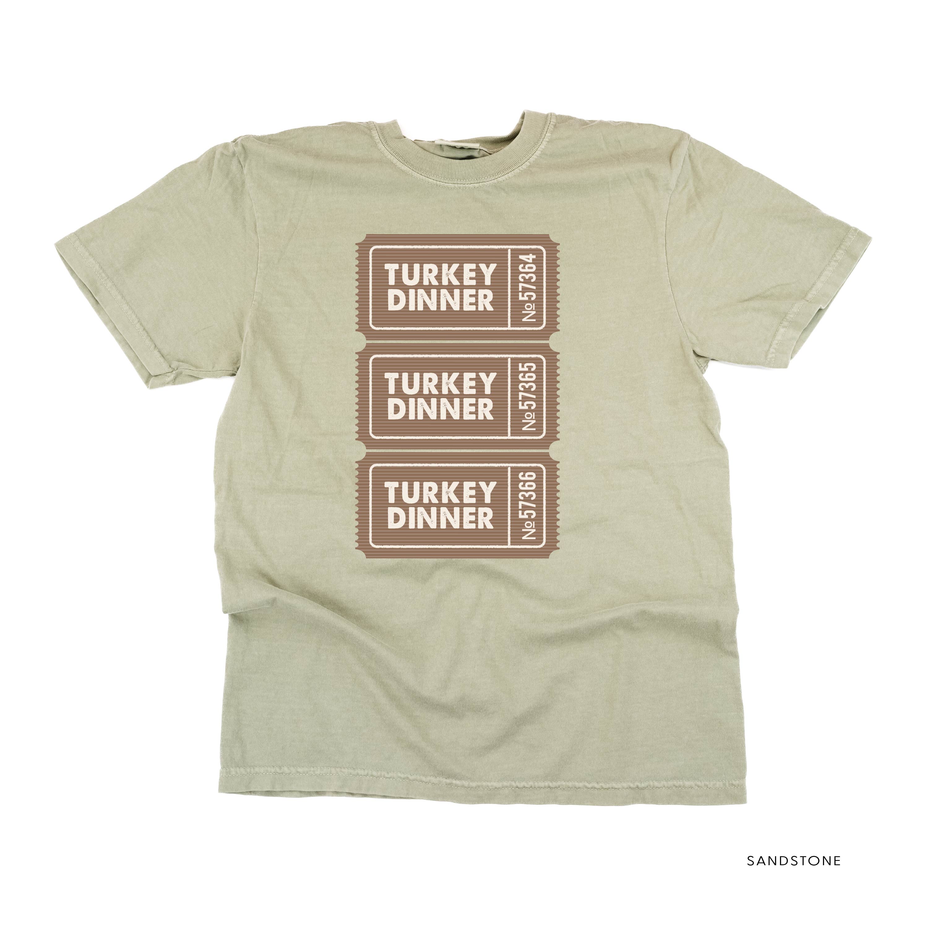 Turkey Dinner Tickets - Comfort Colors Tee Little Mama Shirt Shop
