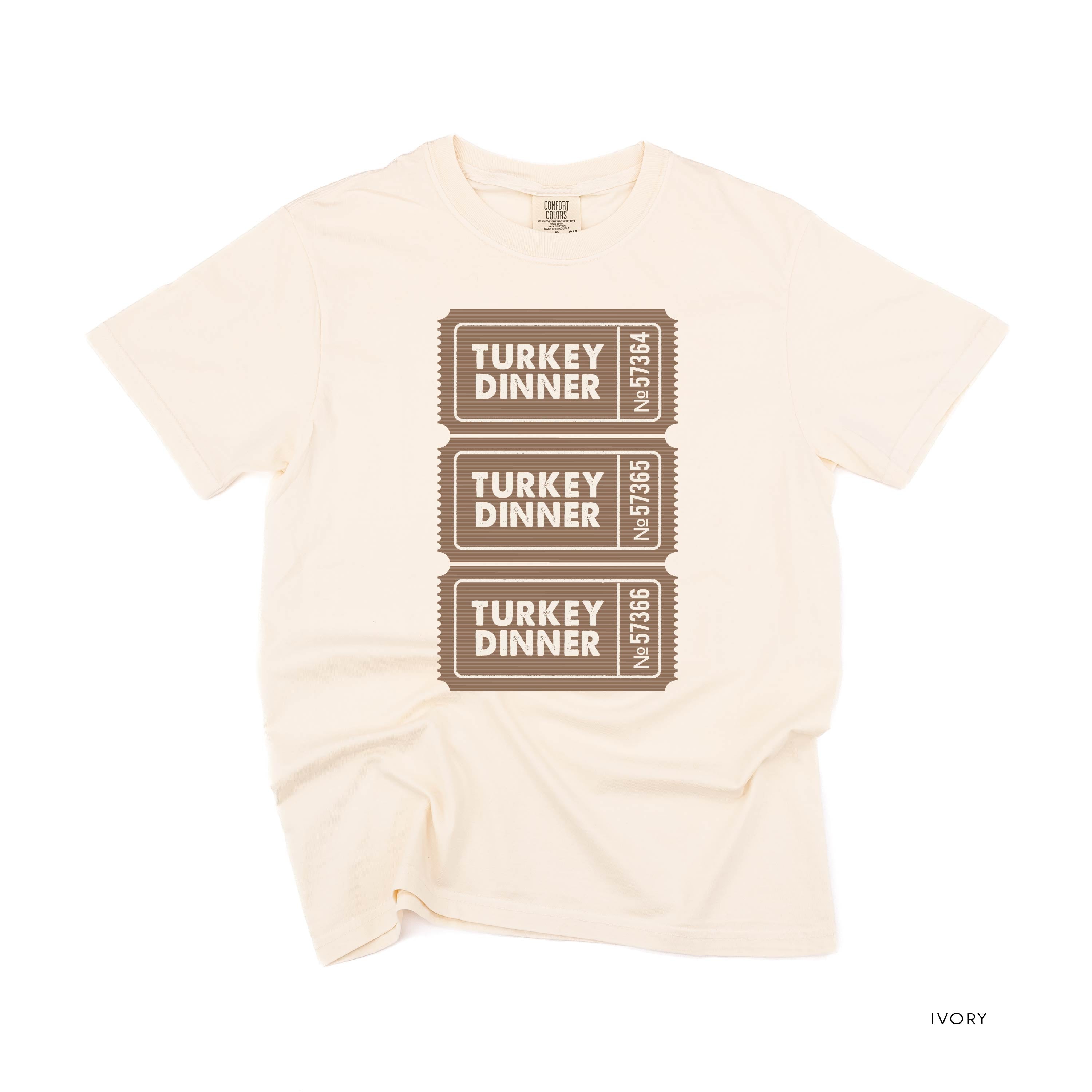 Turkey Dinner Tickets - Comfort Colors Tee Little Mama Shirt Shop