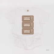Turkey Dinner Tickets - Comfort Colors Tee Little Mama Shirt Shop