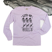 Cowgirl Skellies - Let's Go Girls - Long Sleeve Comfort Colors Tee Little Mama Shirt Shop